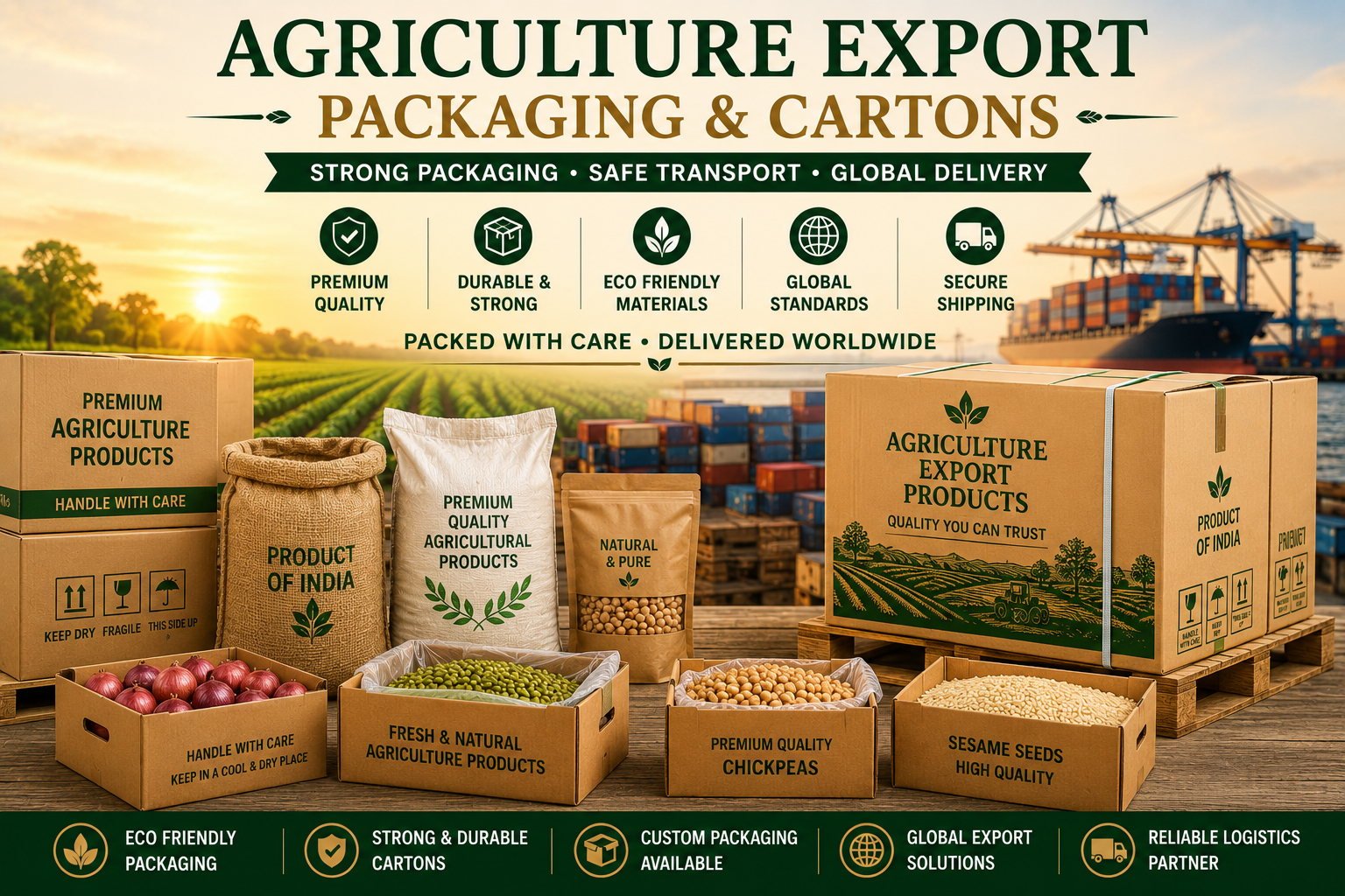 Agriculture export packaging and cartons