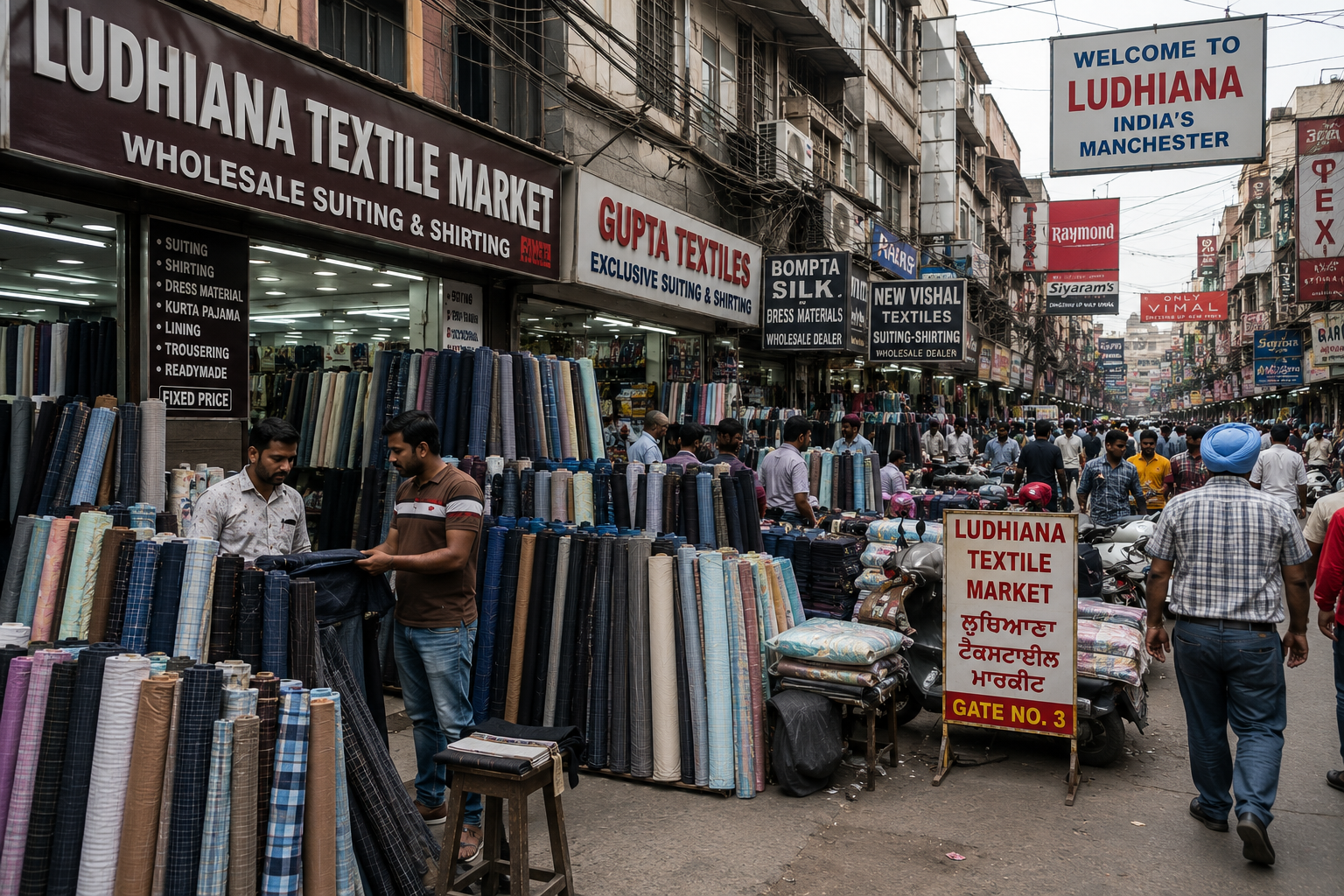 Ludhiana textile market bulk sourcing