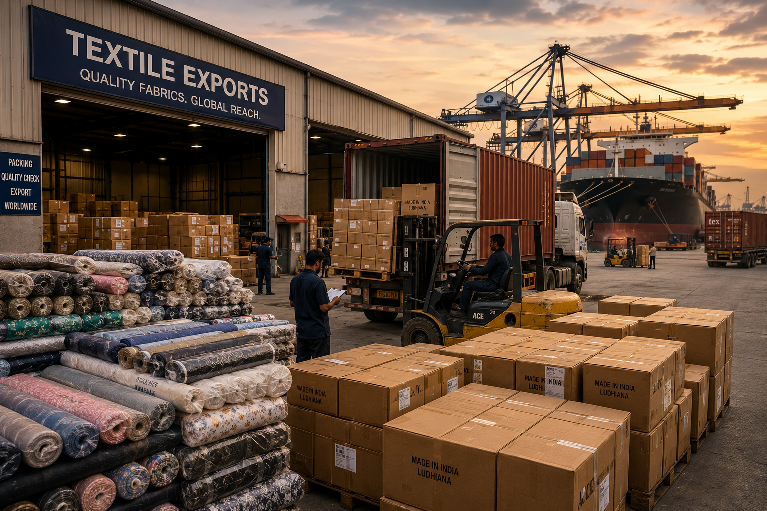 Textile export logistics and shipment coordination